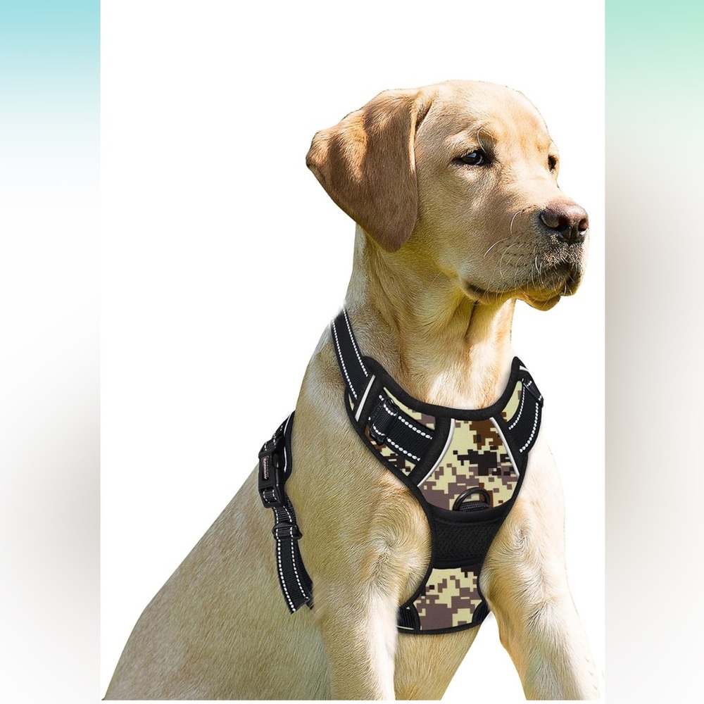 Barkbay no pull dog harness, desert camo NWT